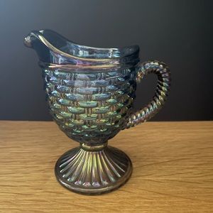 Imperial Glass Smoke Grey Carnival Glass Large Creamer